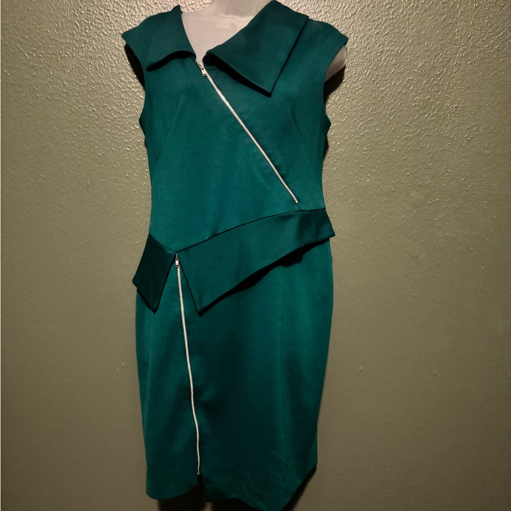 Edgy Asymmetrical Zippered dress Sz 4/6 (Like New)